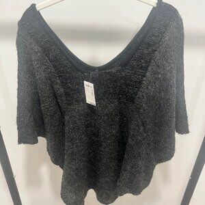 Grey Knit Sweater like Poncho